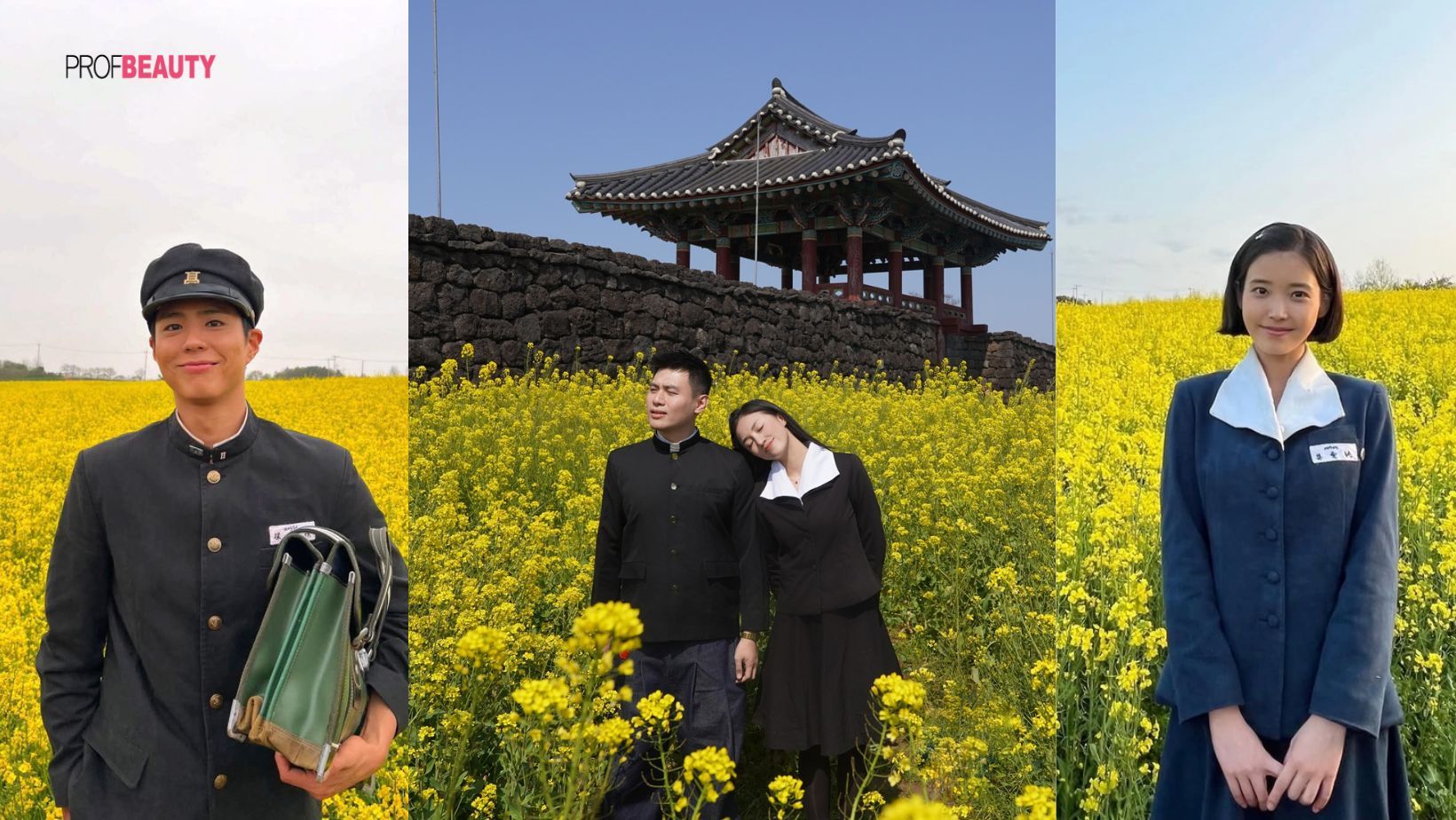 Salim, Hải Long “cosplay” bộ phim “Khi Cuộc Đời Cho Bạn Quả Quýt” trong mùa hoa cải tại Jeju