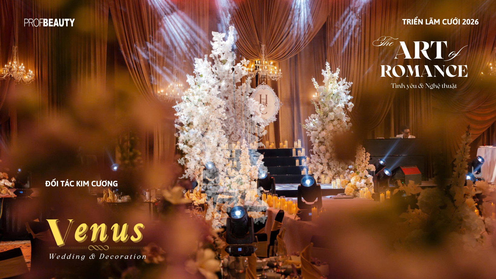 Venus Wedding Decoration: Dấu ấn nghệ thuật đứng sau những không gian cưới giàu cảm xúc tại Wedding Fair 2026
