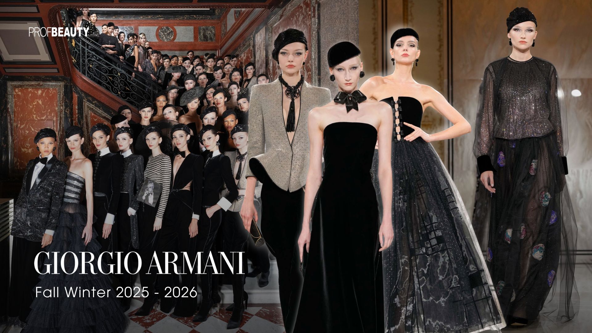 Giorgio Armani và sắc đen quyến rũ mùa Thu Đông 2025/2026