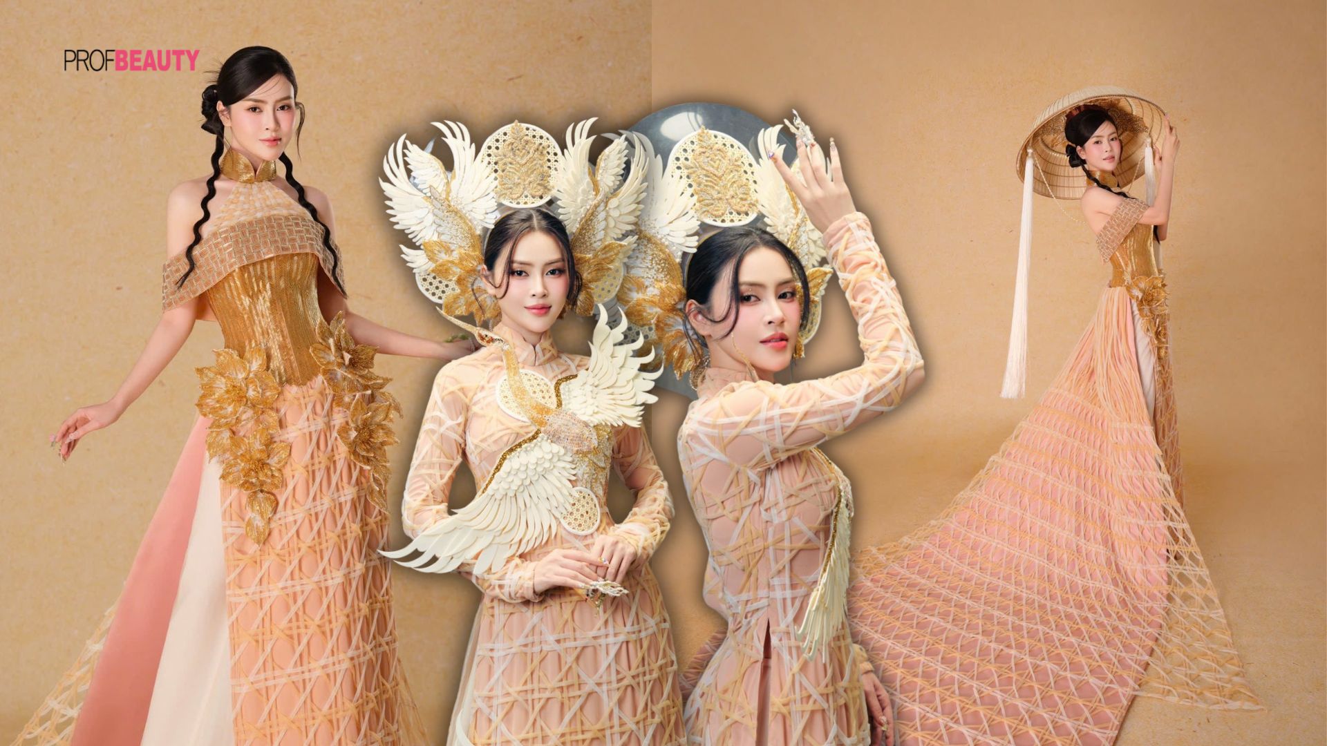 NTK Eric Moon ra mắt áo dài Mộc Tre lấy cảm hứng từ nghề mây tre đan