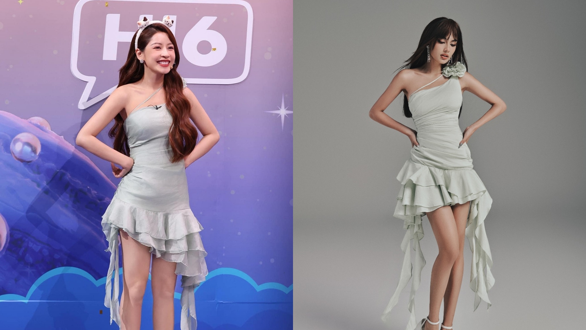 Trong lần tham dự chương trình Hello Saturday, Chi Pu đã gây sốt với mẫu váy hot item của nhà JIRENE. Netizen liên tục xin infor và thêm vào “giỏ hàng” của mình ngay sau khi cô xuất hiện. Được biết, mẫu váy này có giá  990.000 đồng. 