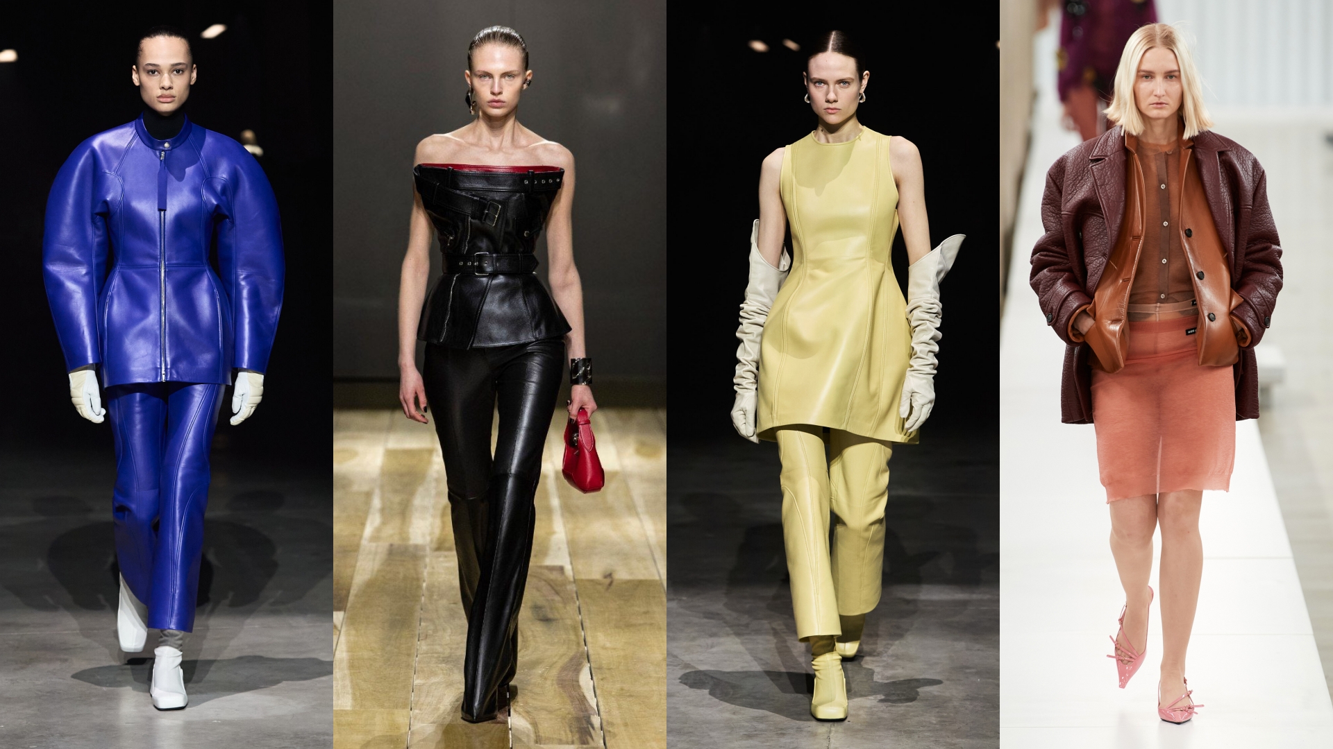 Thời trang da với đa dạng bảng màu của các nhà mốt nổi tiếng  